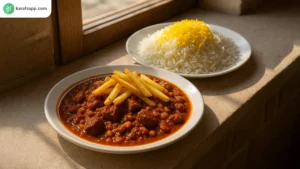 طرز تهیه قیمه برای 50 نفر